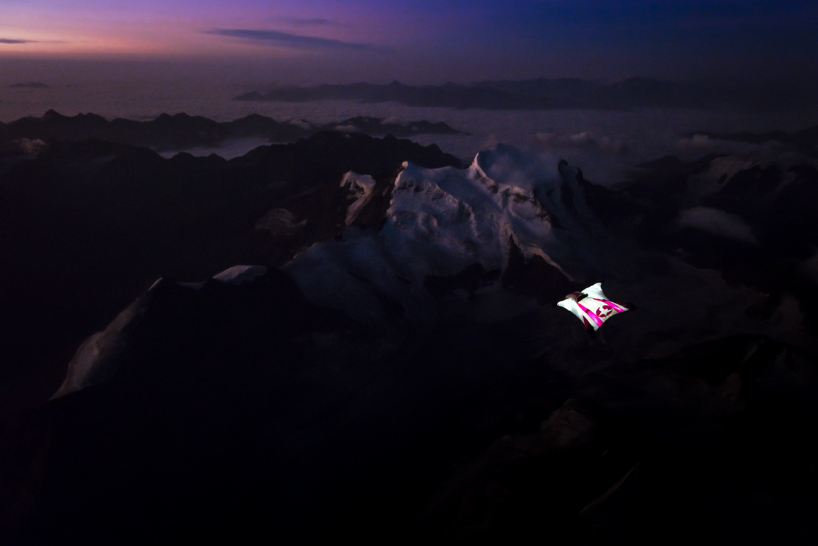 Wingsuit Connected, a world premiere above the Alps starring Geraldine Fasnacht
