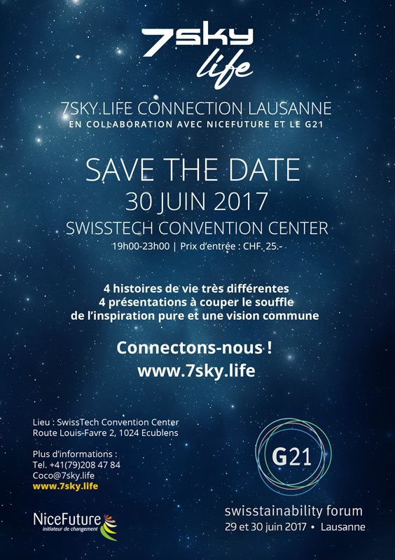 7sky.life Connection Lausanne, ‘FREE’ le 30 juin 2017 – Save the Date
